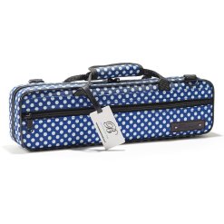 beaumont c foot flute box case blue polka dot