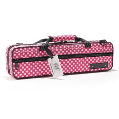 beaumont c foot flute box case pink polka dot