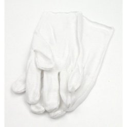 white cotton gloves doz